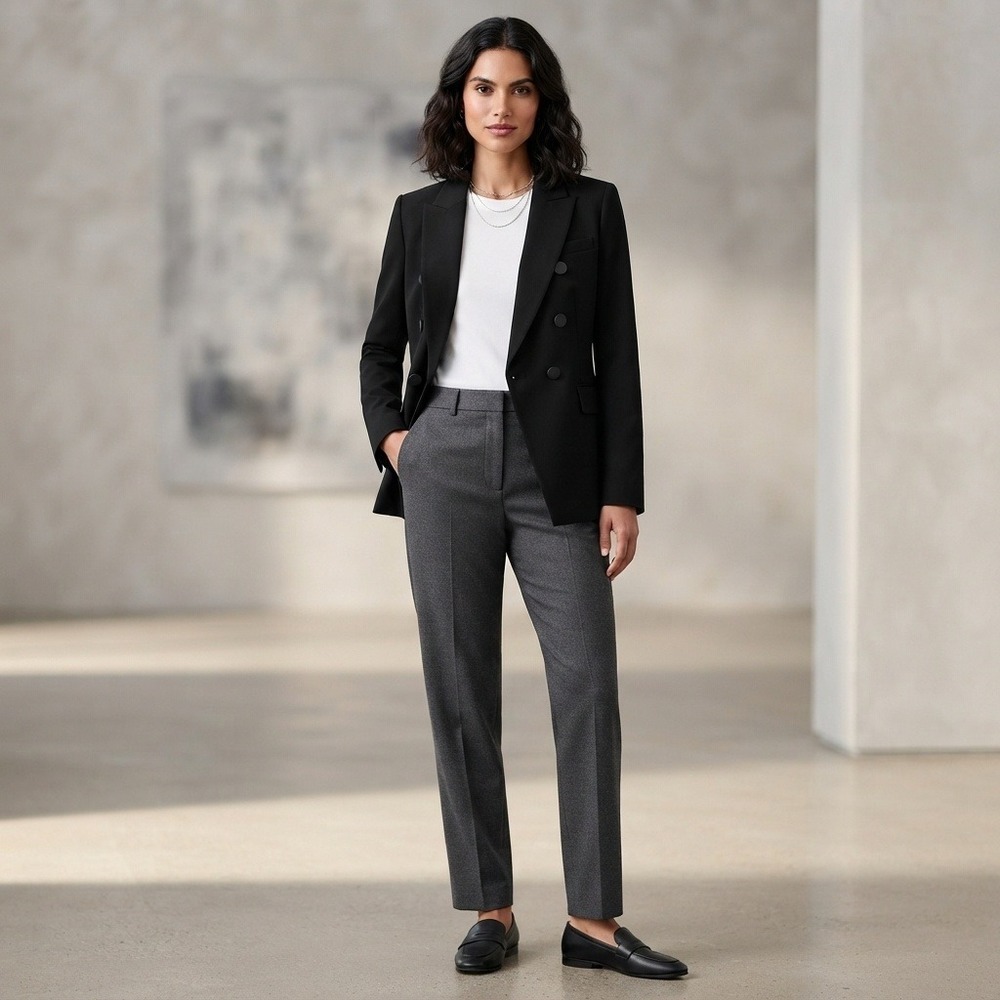Banana Republic Double Breasted Blazer Black 8